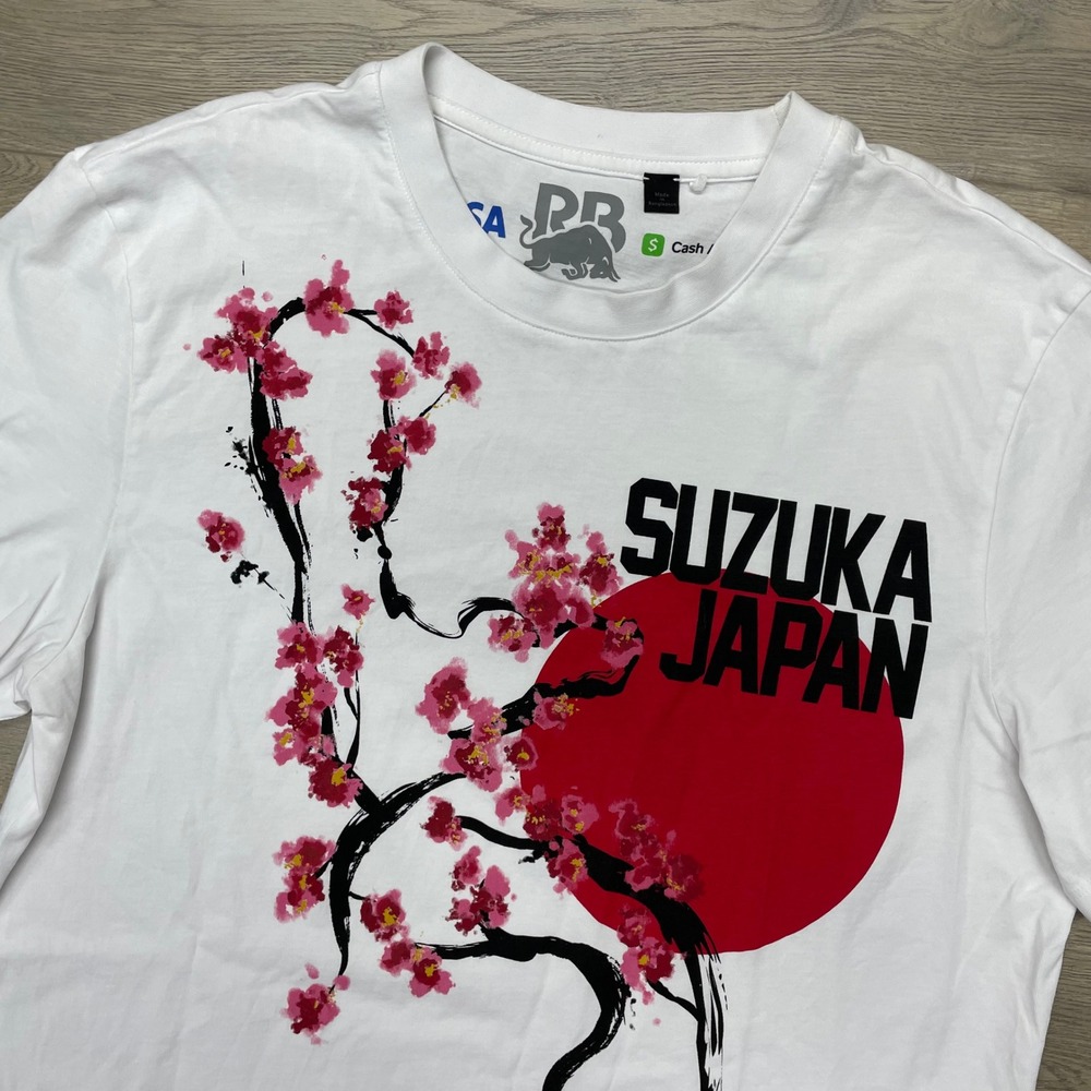 Hugo Visa Cash App RB F1 Team T Shirt Mens L White Suzuka Japan Cherry Blossom